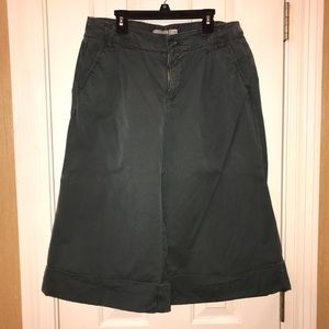 Dark green wide leg pants